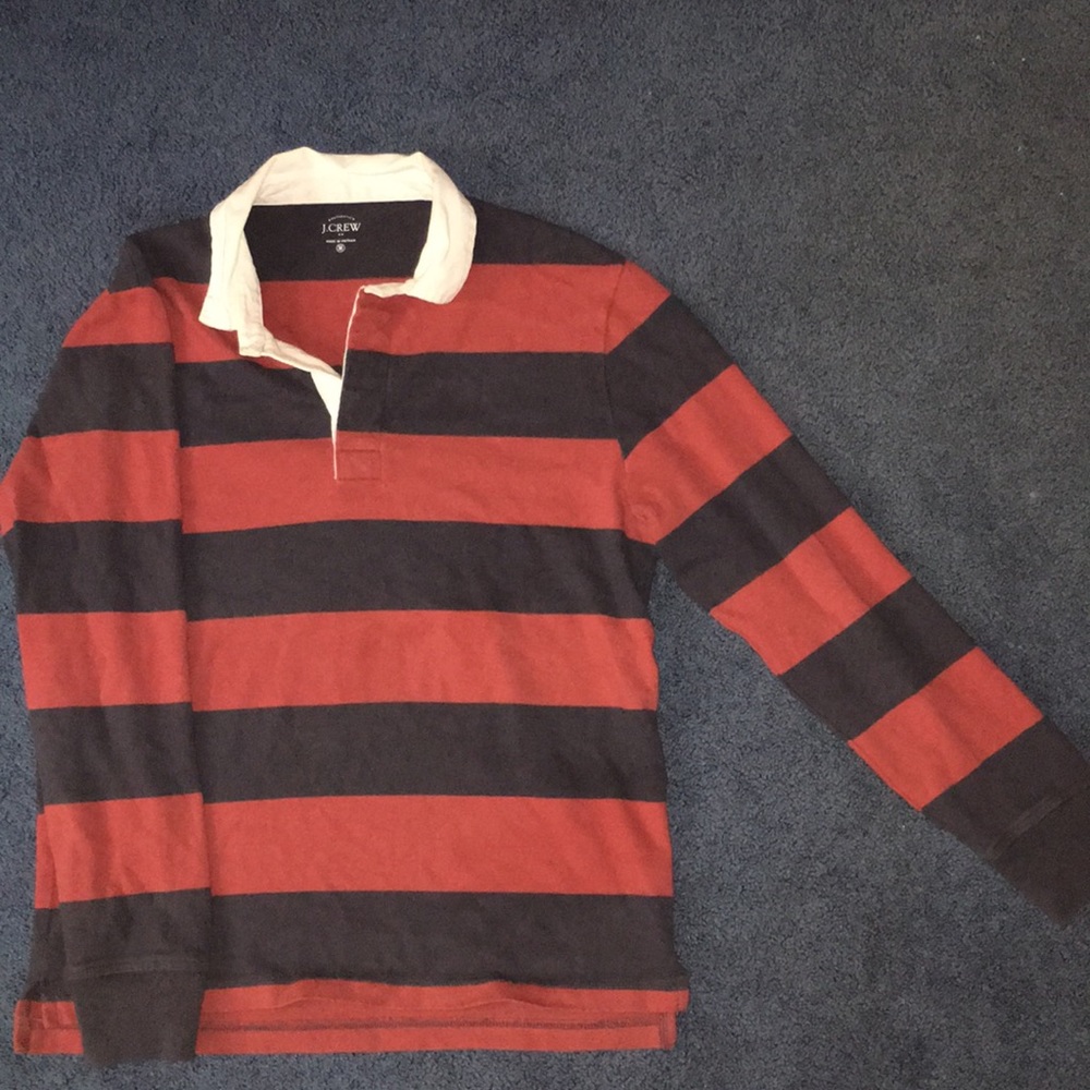 J. Crew Blue And Red Striped Rugby Shirt